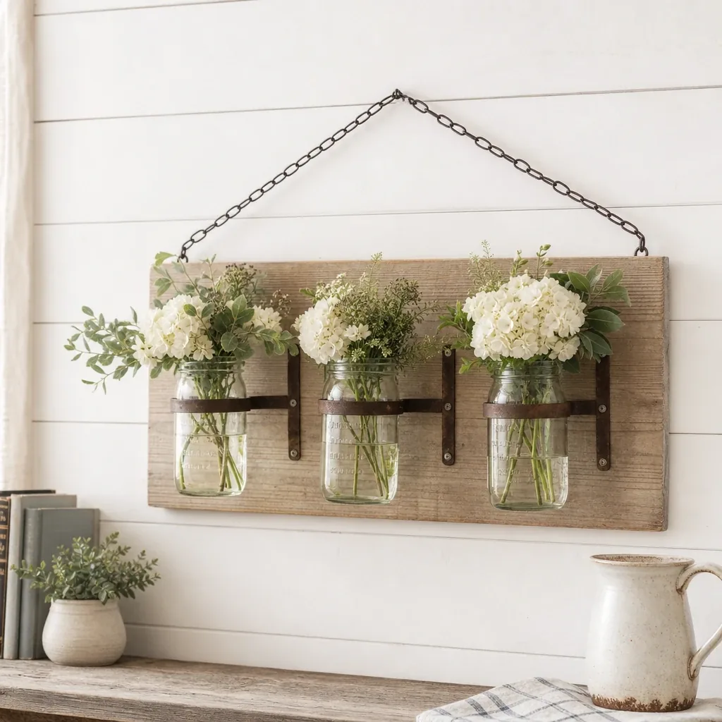 Alternate view of Hanging Canning Jars styled on a softly lit farmhouse surface